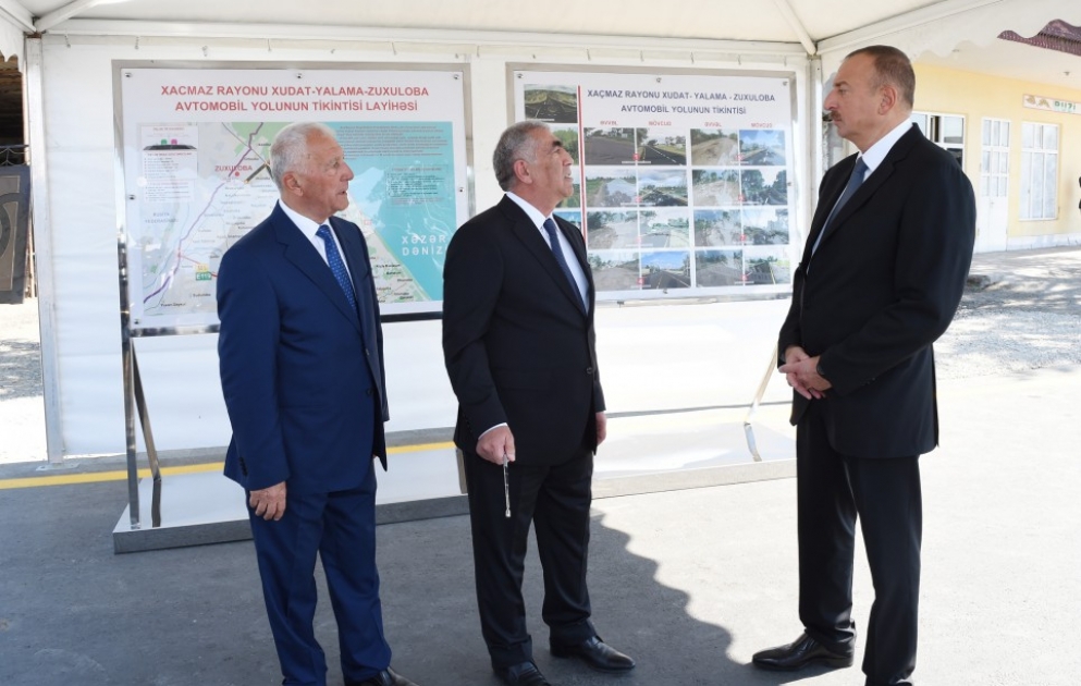 President Ilham Aliyev opened Khudat-Yalama-Zukhuloba highway