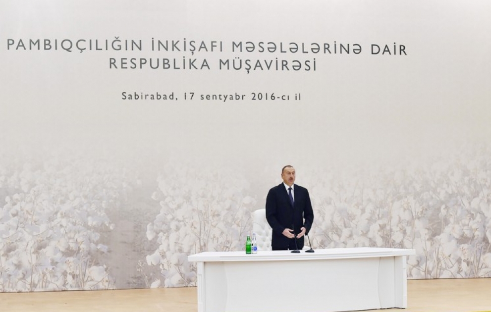President Ilham Aliyev chaired conference on development of cotton-growing in Azerbaijan