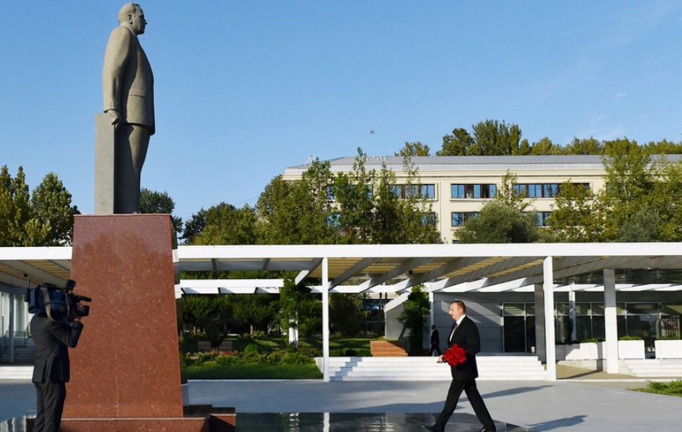 Azərbaycan Prezidenti İlham Əliyev Mingəçevirə səfərə gəlib