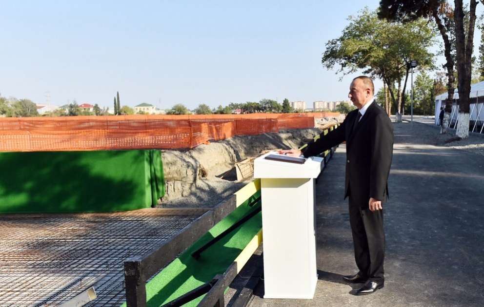 President Ilham Aliyev laid foundation of Mingachevir Industrial Park