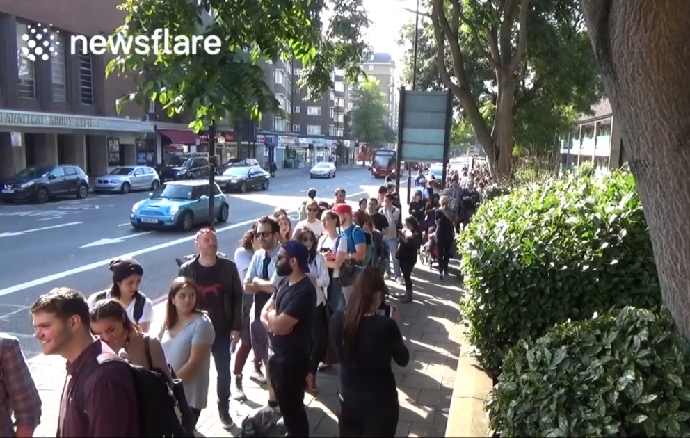 Burger queue in London