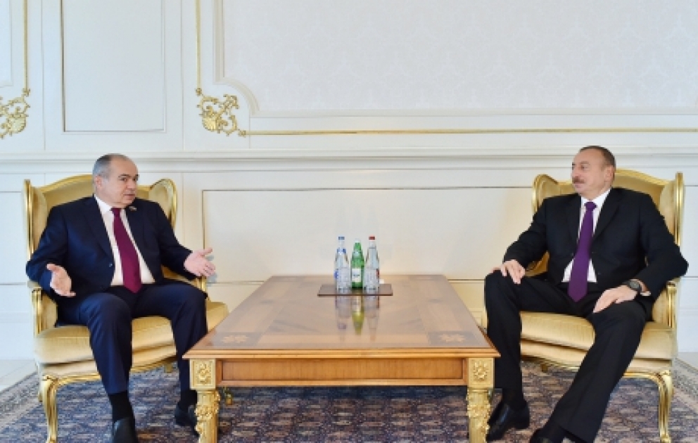 Prezident İlham Əliyev Rusiya Federasiyası Federal Məclisinin Federasiya Şurasının sədr müavinini qəbul edib