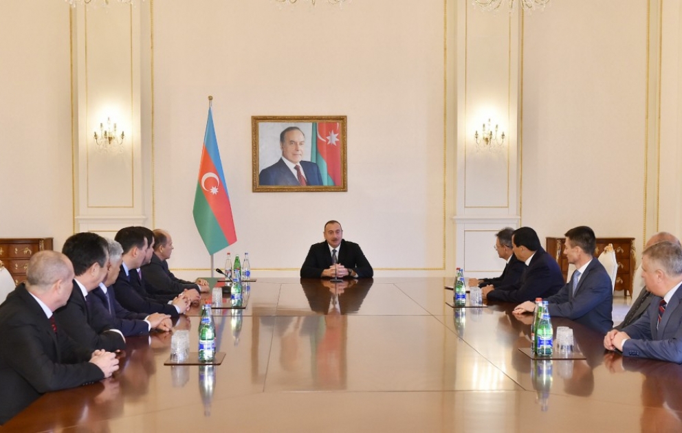 Le président azerbaïdjanais rencontre les participants de la réunion du Conseil des dirigeants des services de sécurité et spéciaux des Etats de la CEI