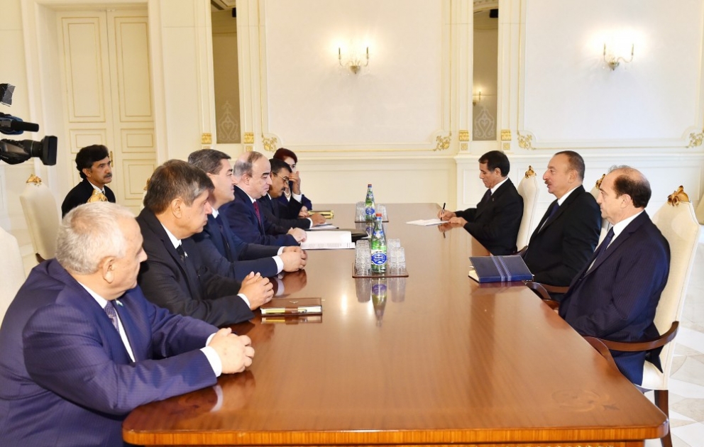 President Ilham Aliyev received delegation led by chairman of House of Representatives of Supreme Assembly of Tajikistan