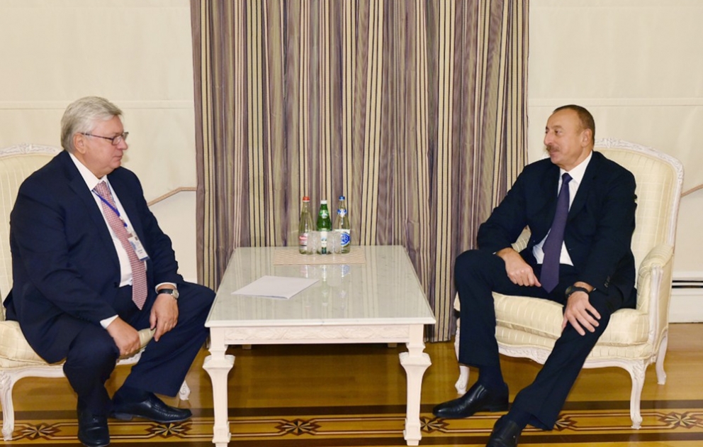 Prezident İlham Əliyev Moskva Dövlət Beynəlxalq Münasibətlər İnstitutunun rektorunu qəbul edib