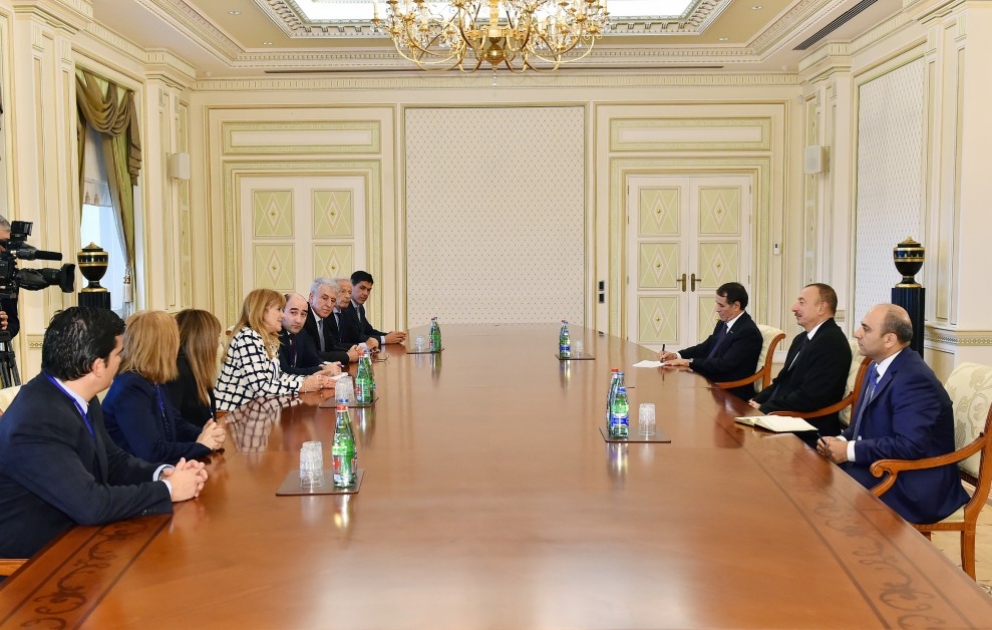 President Ilham Aliyev received delegation led by second Vice President of Chamber of Deputies of Argentine National Congress