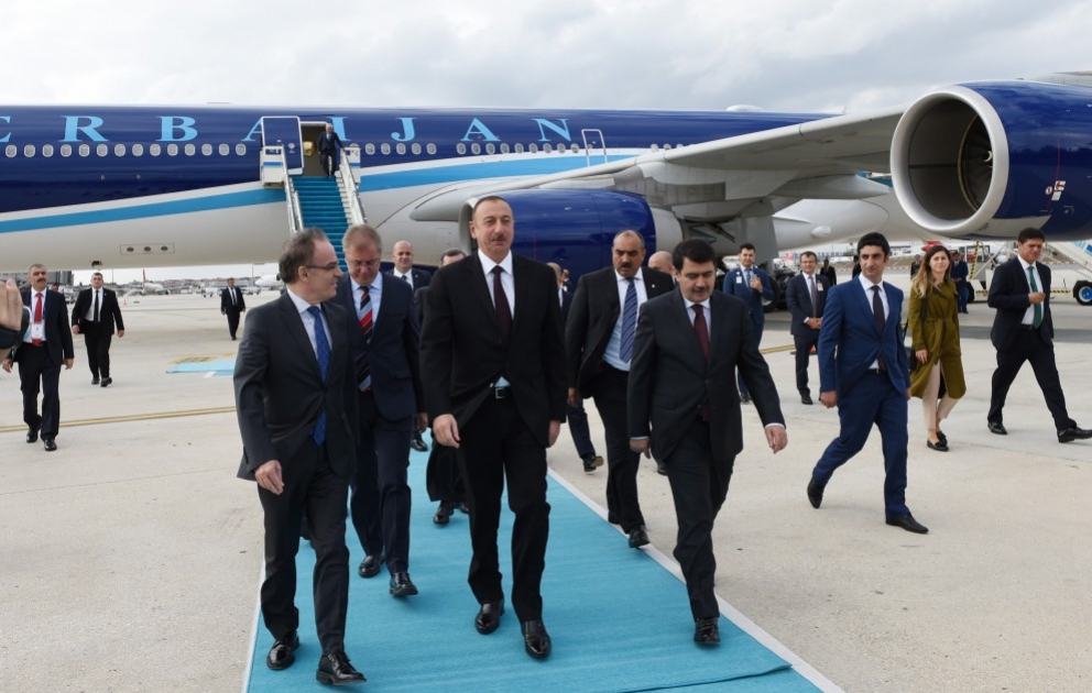 President Ilham Aliyev arrived in Turkey for a working visit
