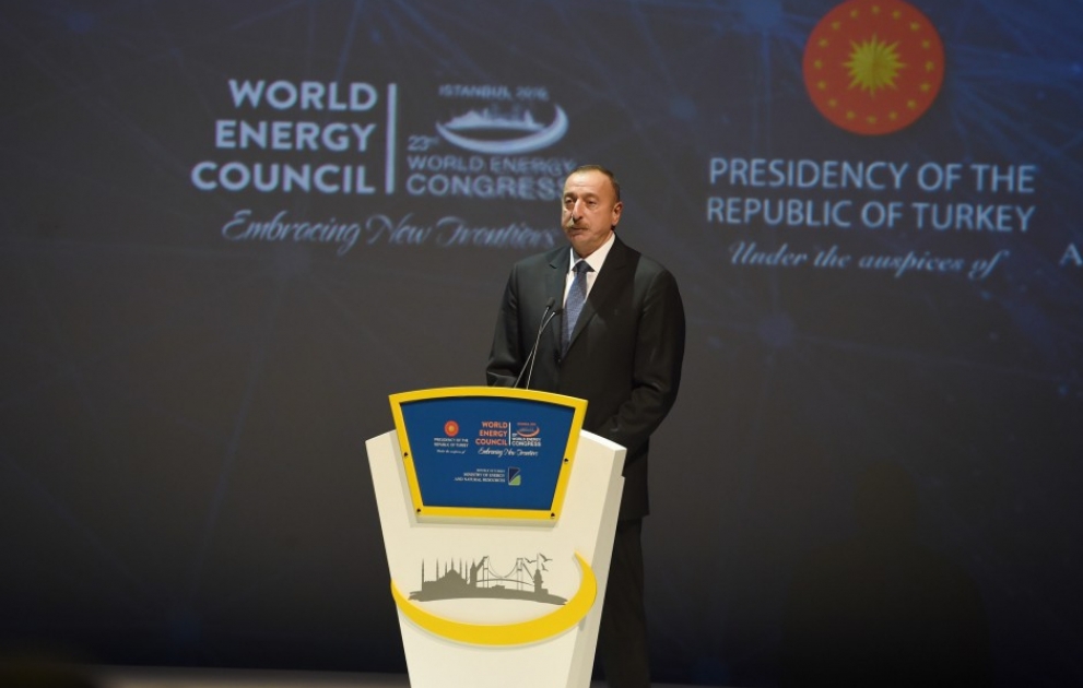 İstanbulda 23-cü Dünya Enerji Konqresi işə başlayıb Azərbaycan Prezidenti İlham Əliyev Konqresin açılışında iştirak edib