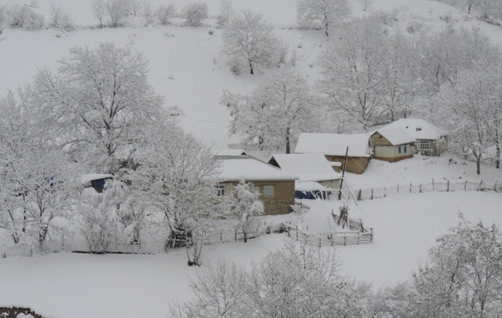 La première neige est tombée en Azerbaïdjan