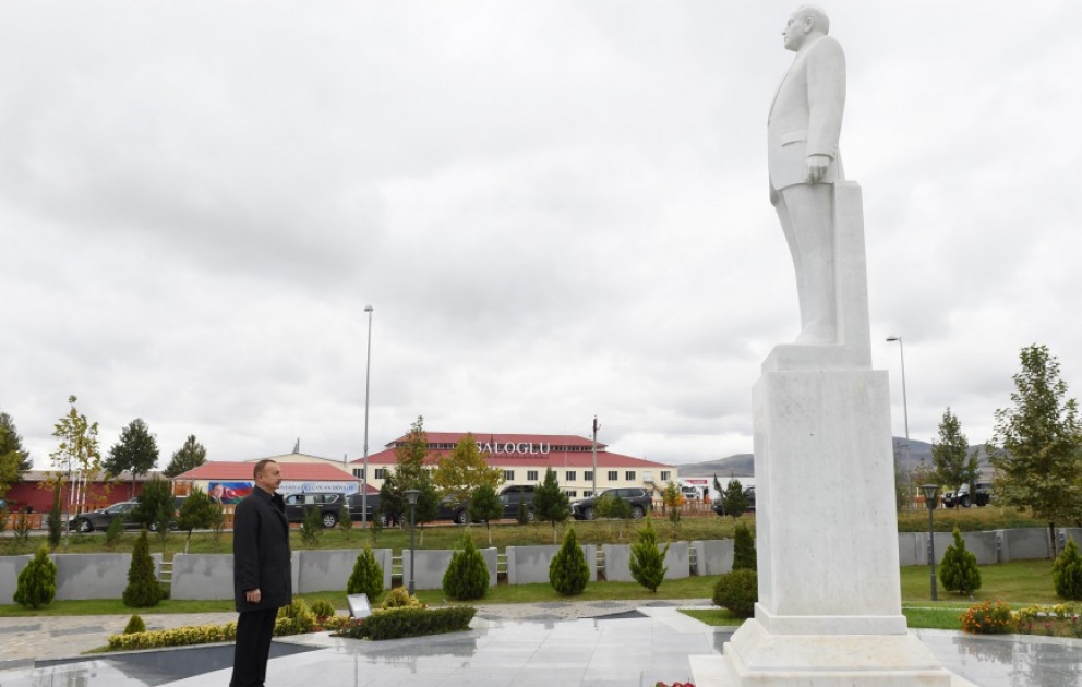 Prezident İlham Əliyev Ağstafa rayonuna səfərə gəlib