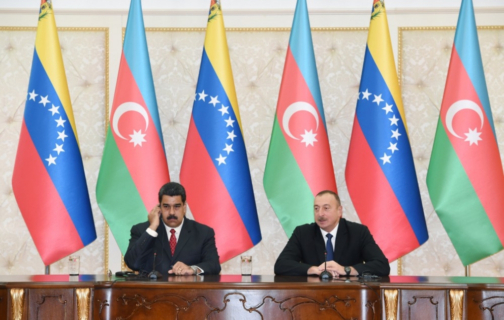 Prezident İlham Əliyev və Prezident Nikolas Maduro mətbuata bəyanatlarla çıxış ediblər