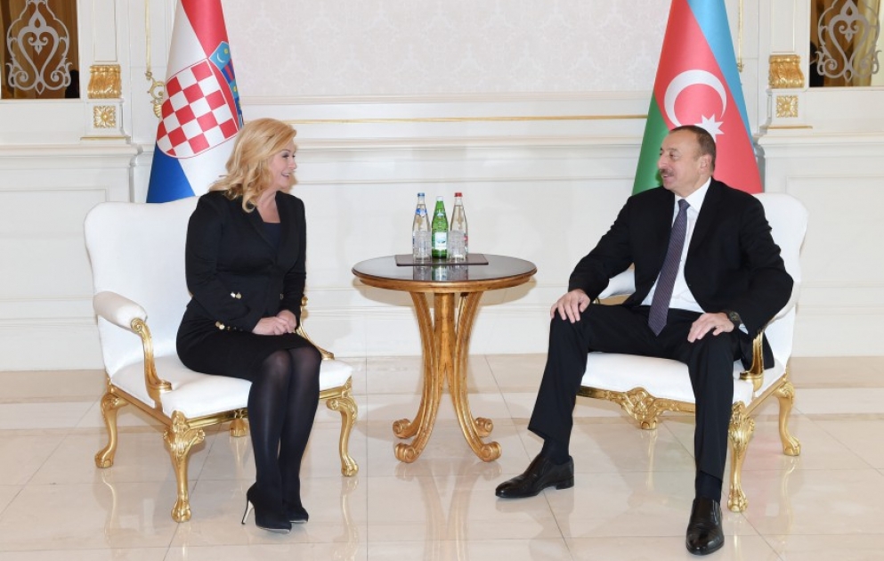 Presidents of Azerbaijan and Croatia met in private