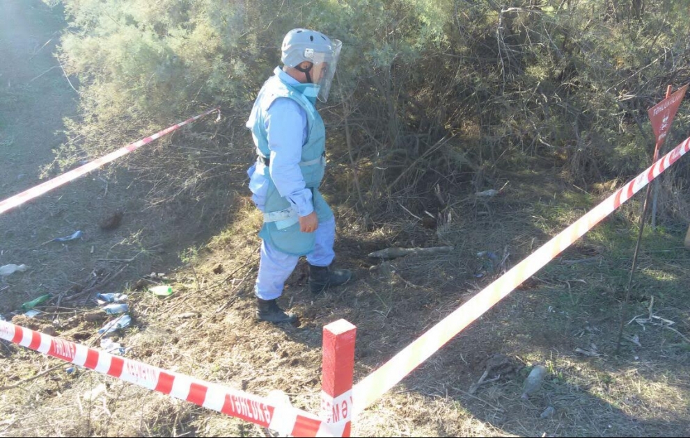 В Агджабеди обнаружен неразорвавшийся боеприпас