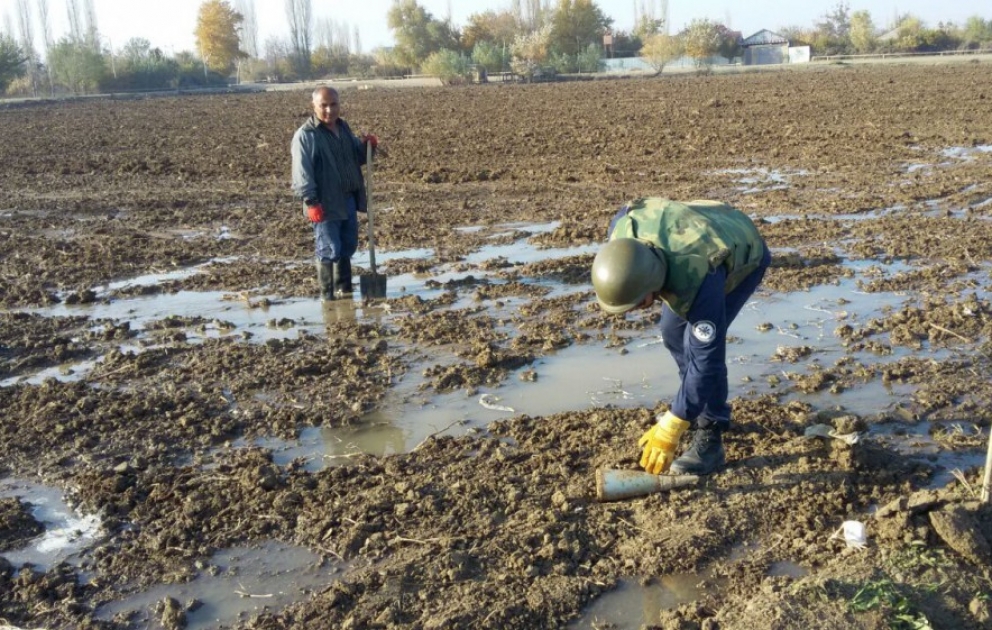 Tərtərdə partlamamış hərbi sursat aşkarlanıb