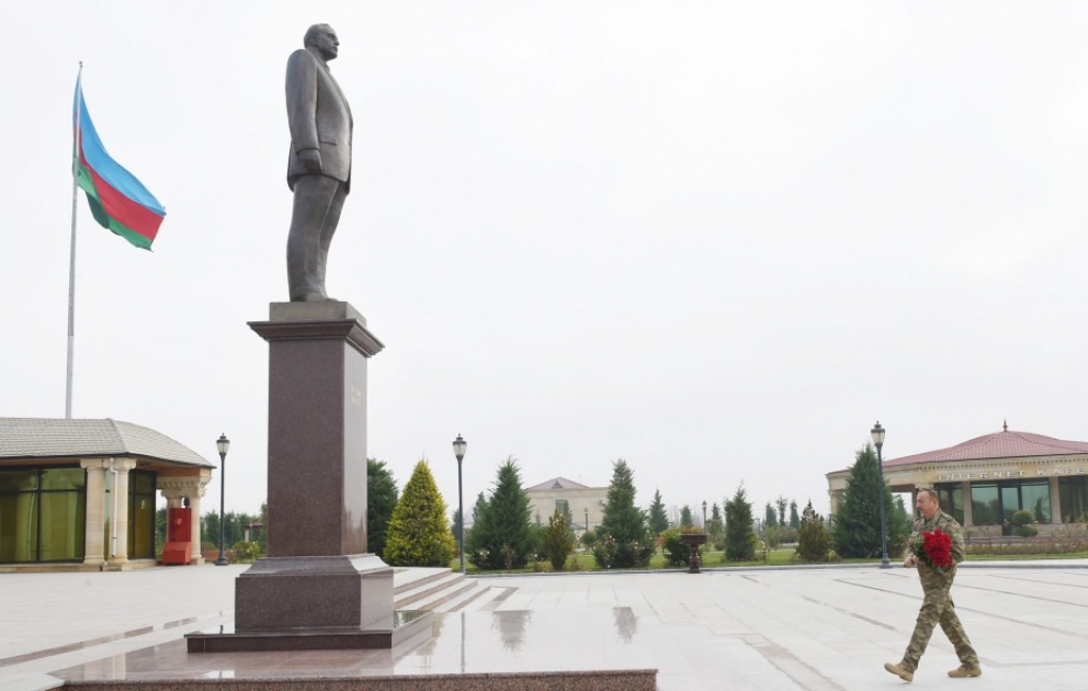 Azərbaycan Prezidenti İlham Əliyev Füzuli rayonuna səfərə gəlib