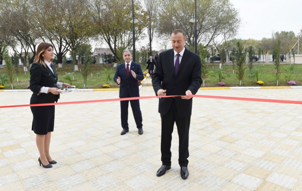 Heydər Əliyev Fondunun təşəbbüsü ilə Beyləqanda inşa edilmiş 240 şagird yerlik məktəb binası istifadəyə verilib