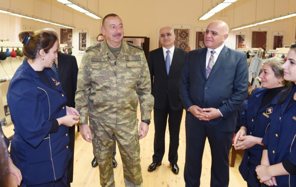 President Ilham Aliyev attended opening of Fuzuli carpet factory