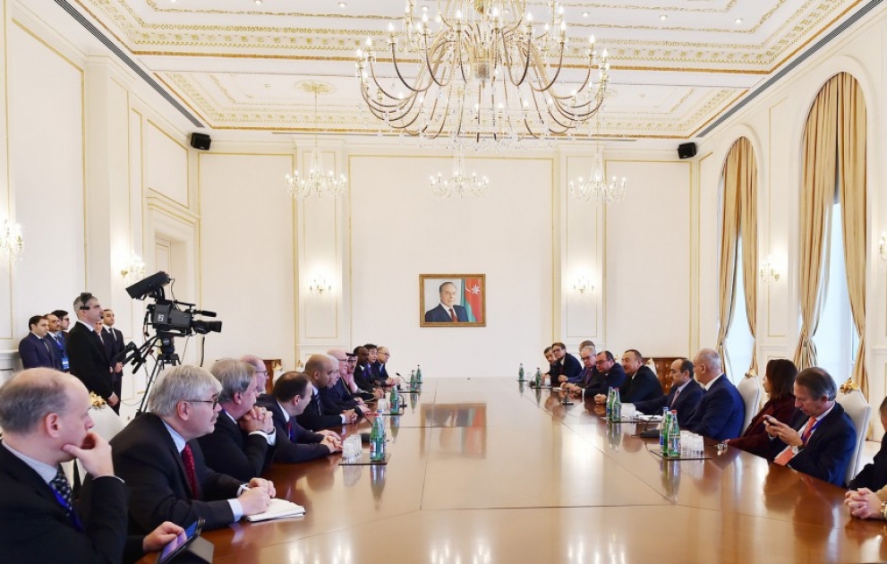 President Ilham Aliyev received group of participants of 5th News Agencies World Congress