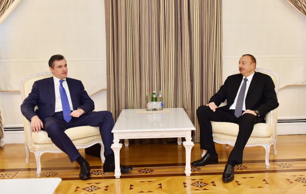 President Ilham Aliyev received Chairman of Russian State Duma Committee on International Affairs