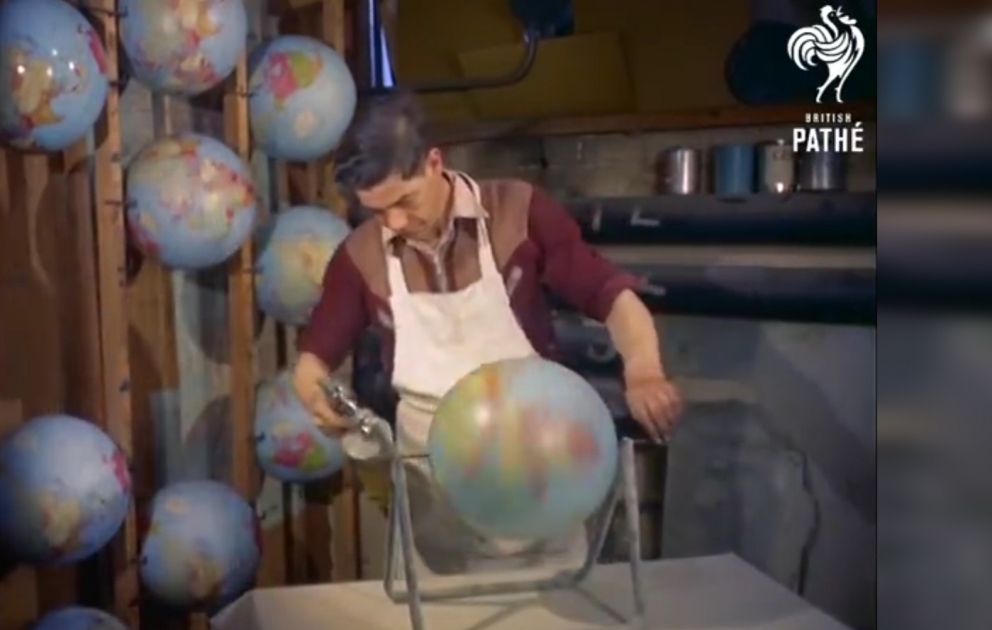 Globe-making in 1955