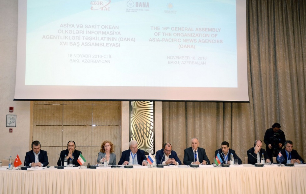 La XVIe Assemblée générale de l’OANA a terminé ses travaux à Bakou  
L’AZERTAC préside l’OANA dès le 18 novembre