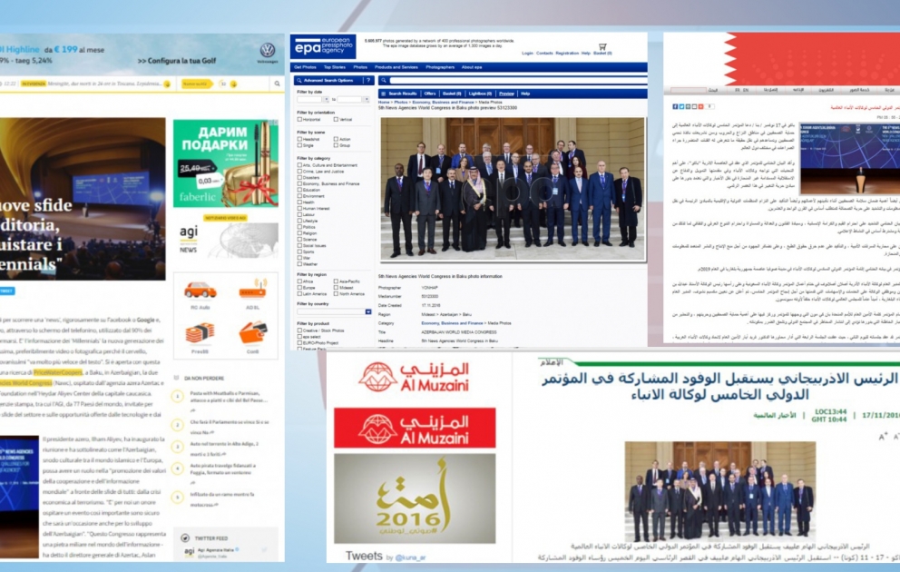 Beynəlxalq media qurumlarının Bakıda keçirilən tədbirləri dünya KİV-lərində