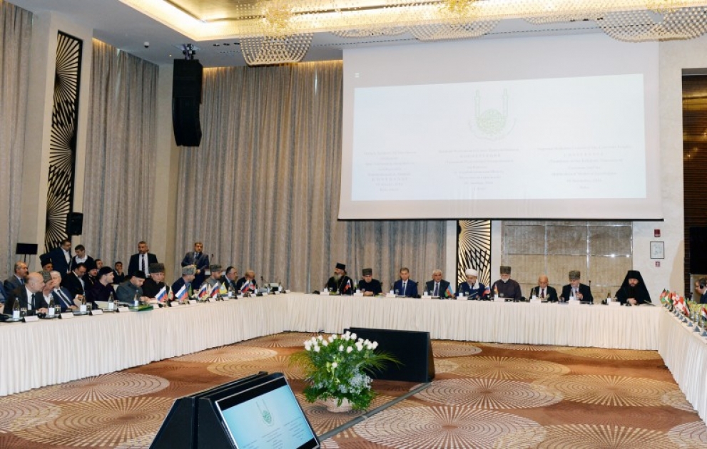 Internationalen Konferenz zum Thema „Traditionen religiöser Toleranz im Kaukasus und Modell aserbaidschanischer Multikulturalität“
