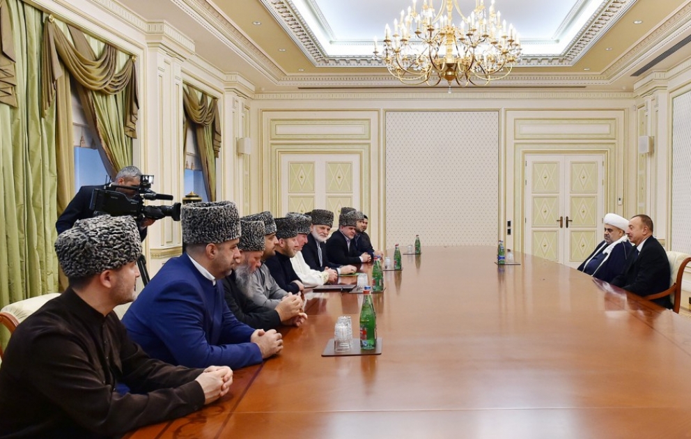 President Ilham Aliyev received members of Supreme Religious Council of Caucasian People