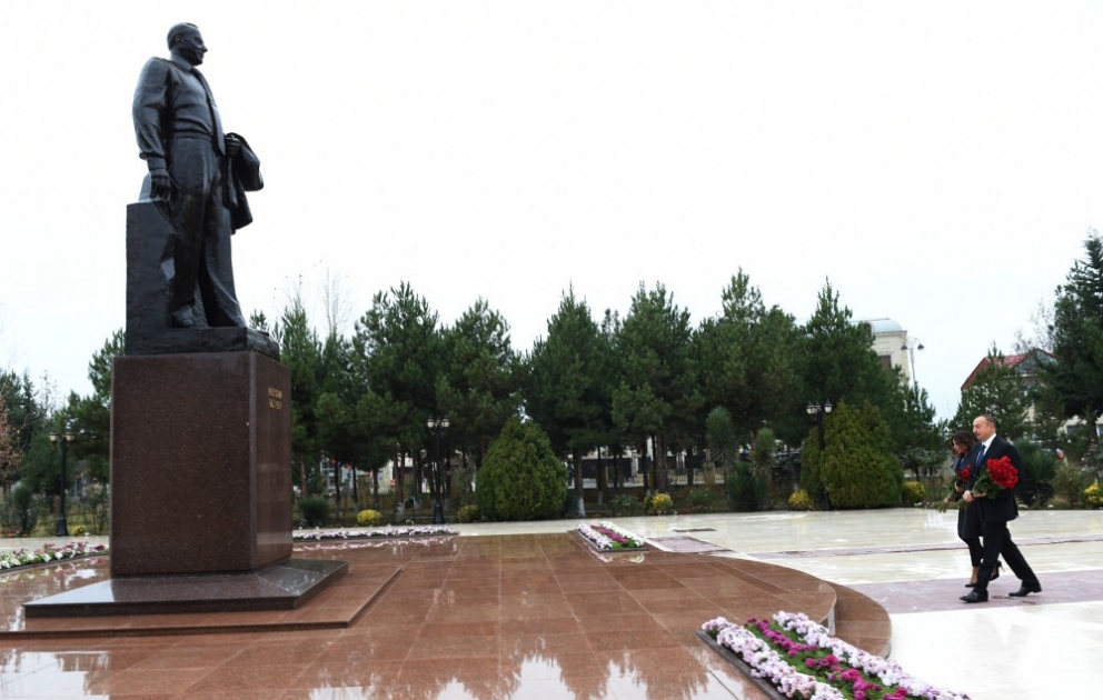 Präsident Ilham Aliyev zu Besuch im Rayon Zardab