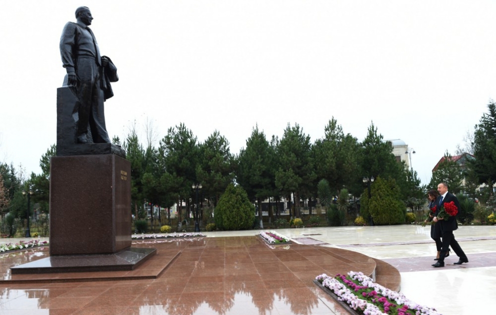 President Ilham Aliyev arrived in Zardab district for visit