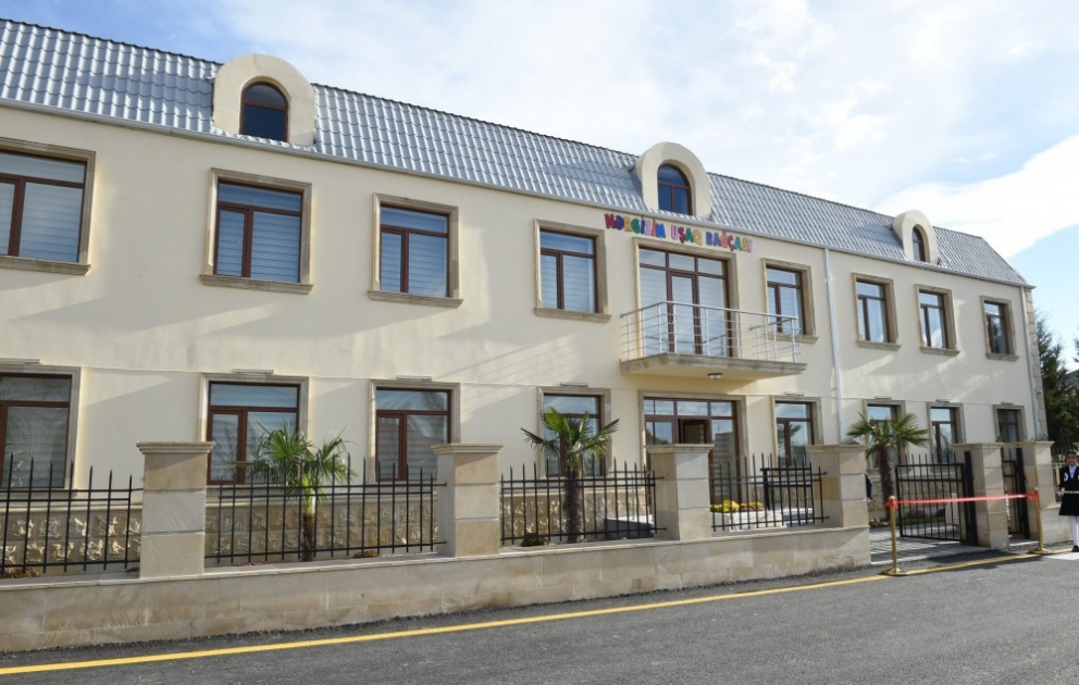 Auf Initiative der Heydar Aliyev Stiftung eröffnet sich in Terter neue Kindereinrichtung