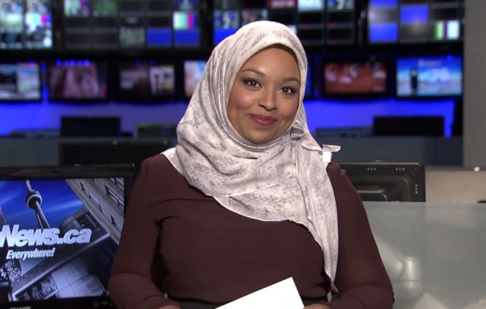 Torontonun “CityNews” kanalının xəbər buraxılışını hicablı xanım aparır