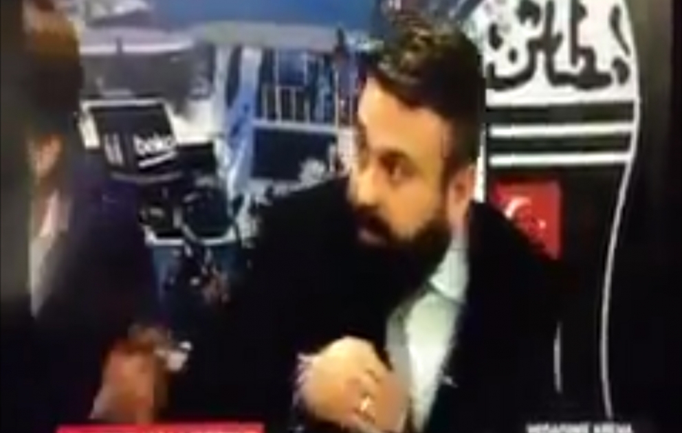 Partlayış vaxtı Beşiktaş TV canlı yayımda olub 
Görüntü anbaan kameralarda