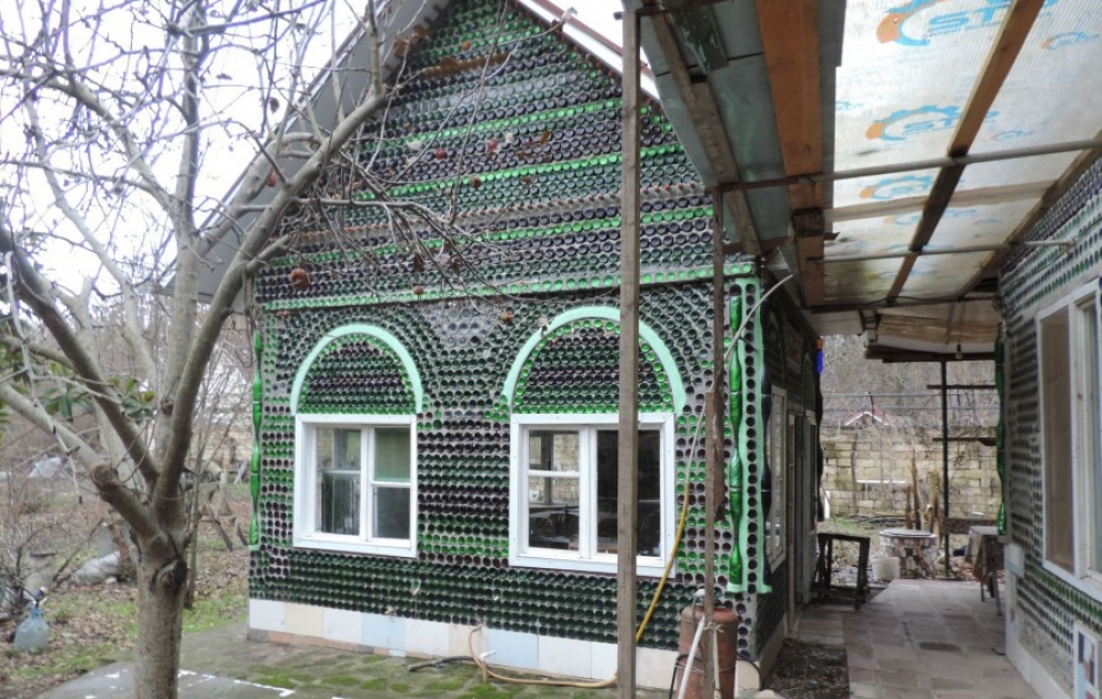 Bottle house in Azerbaijan`s Khachmaz district is a favourite spot for both local and foreign tourists