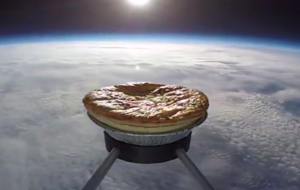 These guys from Wigan sent the first pie into space