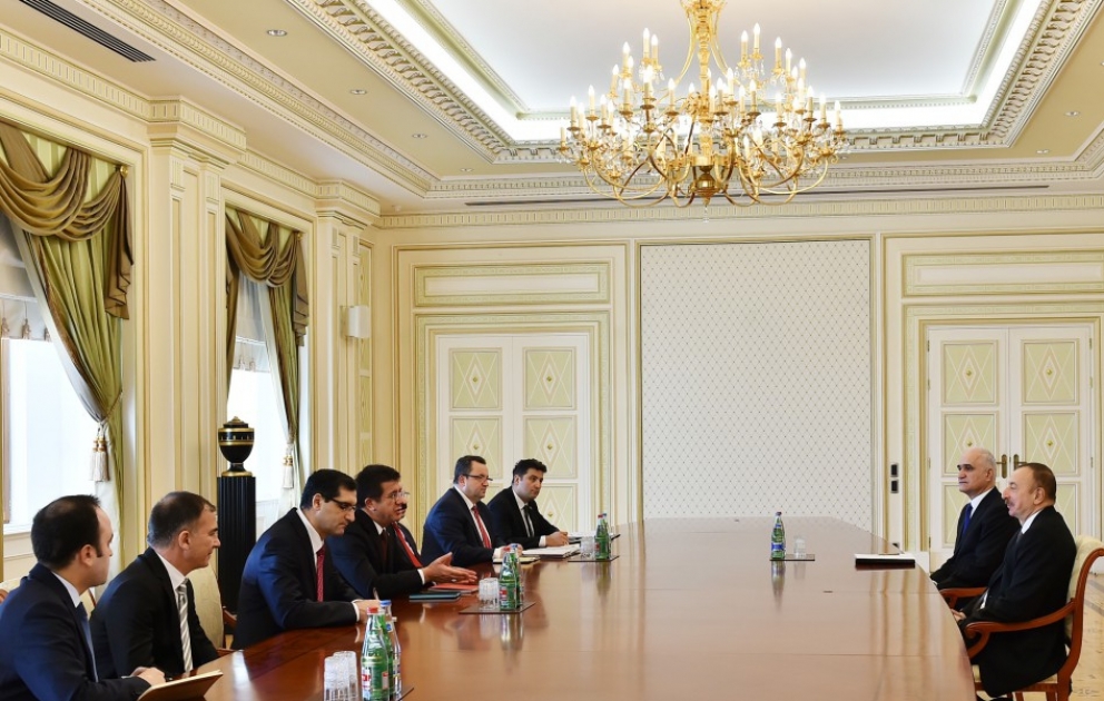 Le président azerbaïdjanais reçoit une délégation menée par le ministre turc de l’économie