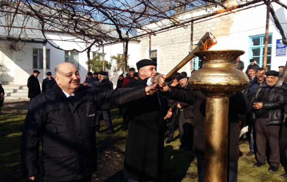 Göyçayın Şəkər kəndinə təbii qaz verilib