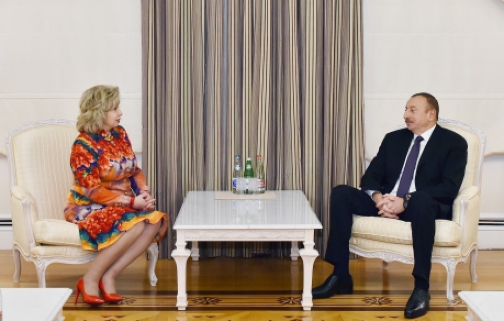 Le président Ilham Aliyev a reçu l’ombudsman russe Tatiana Moskalkova