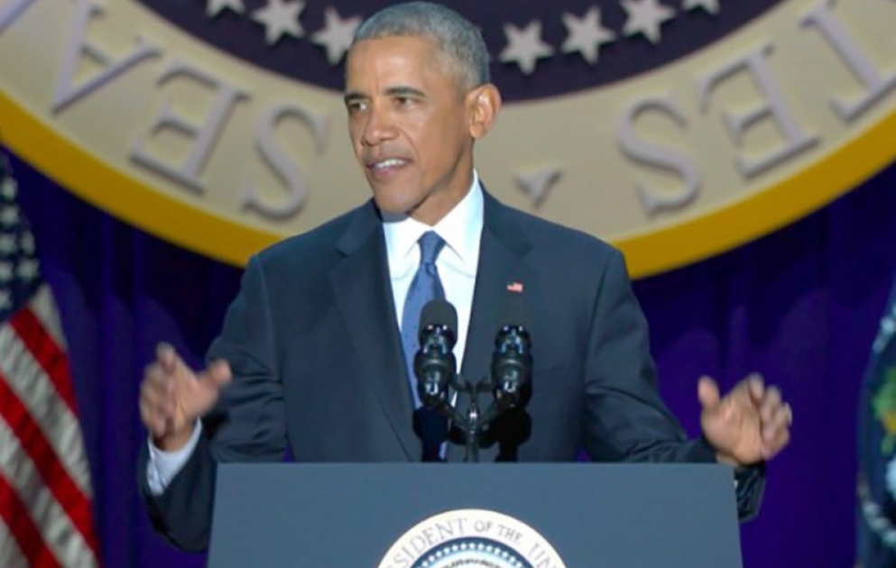 Prezident Obama Çikaqoda vida nitqi ilə çıxış edib