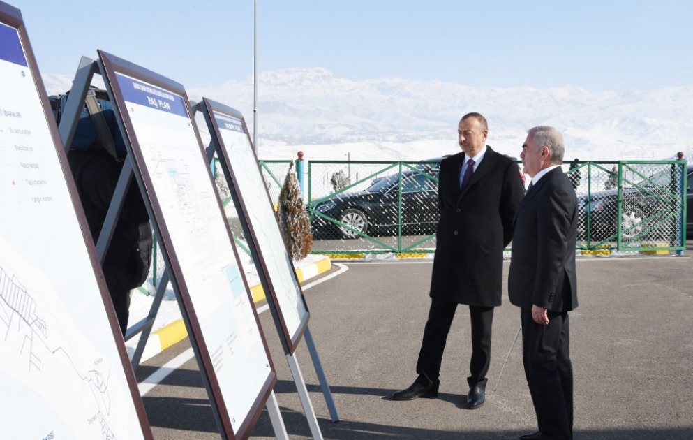 President Ilham Aliyev attended ceremony to launch drinking water supply in Shahbuz city and surrounding villages