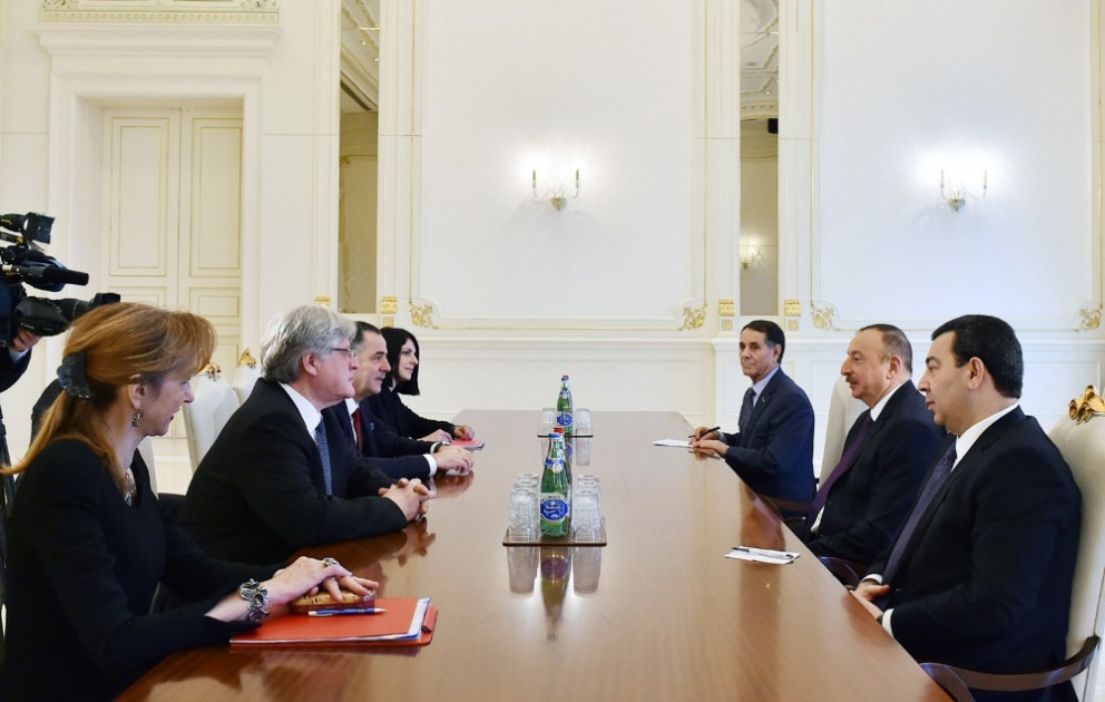 Präsident Ilham Aliyev empfängt Ko-Berichterstatter von PACE-Monitoring-Ausschusses