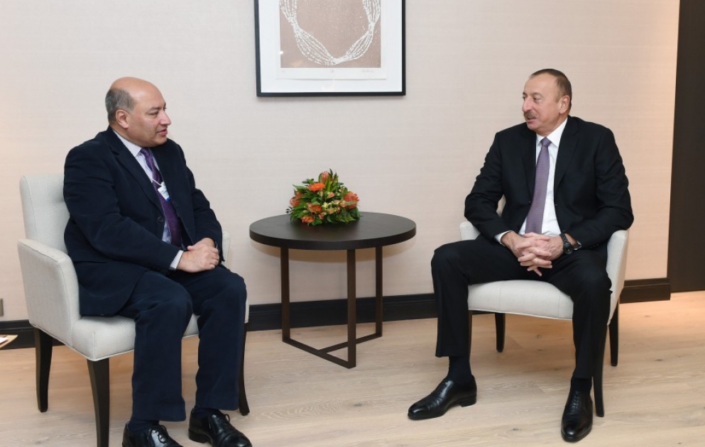 President Ilham Aliyev met with EBRD President in Davos