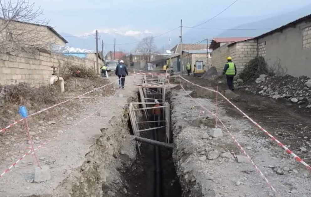 Şəkinin içməli su təchizatı və kanalizasiya sistemləri yenidən qurulur