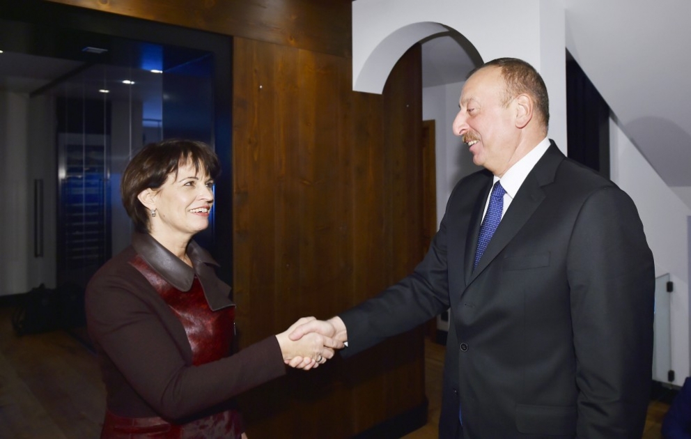Встреча Президента Азербайджана Ильхама Алиева с Президентом Швейцарии Дорис Лойтхард