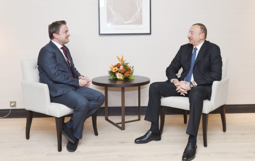 Entretien du président Ilham Aliyev avec le Premier ministre luxembourgeois