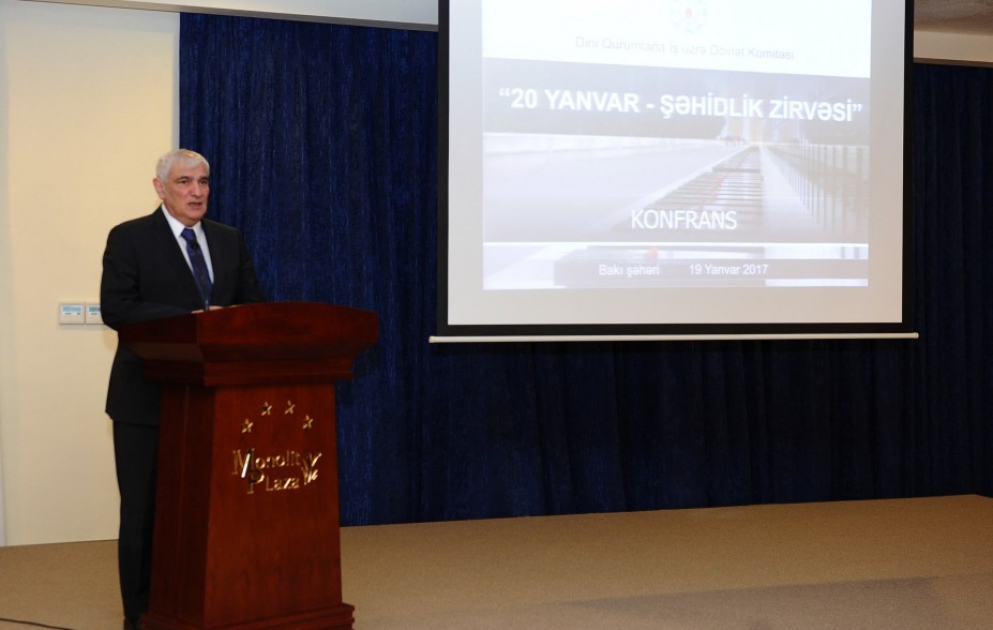 Dini Qurumlarla İş üzrə Dövlət Komitəsi  “20 Yanvar - Şəhidlik zirvəsi” mövzusunda konfrans keçirib