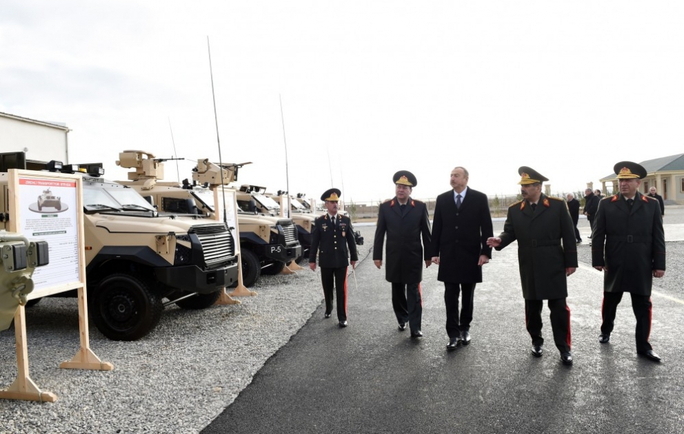 Prezident, Ali Baş Komandan İlham Əliyev Müdafiə Nazirliyinin “N” hərbi hissəsinin yeni hərbi şəhərciyinin açılışında iştirak edib