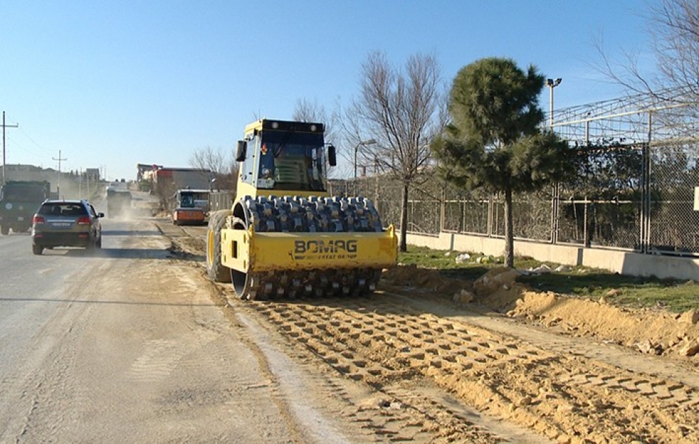 Binəqədi-Novxanı-Corat avtomobil yolunun tikintisi davam etdirilir