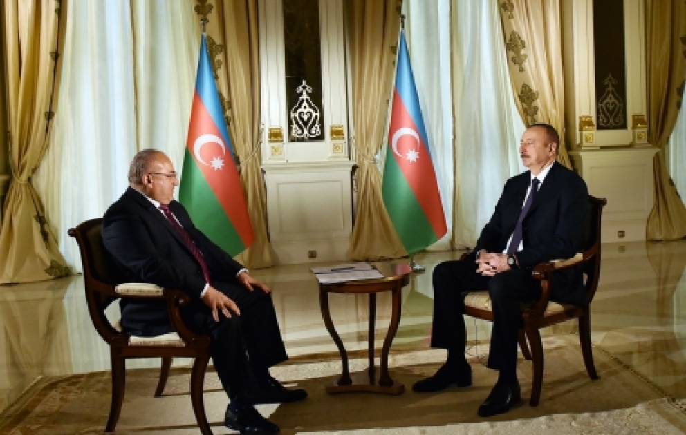 President Ilham Aliyev was interviewed by Al Jazeera TV correspondent