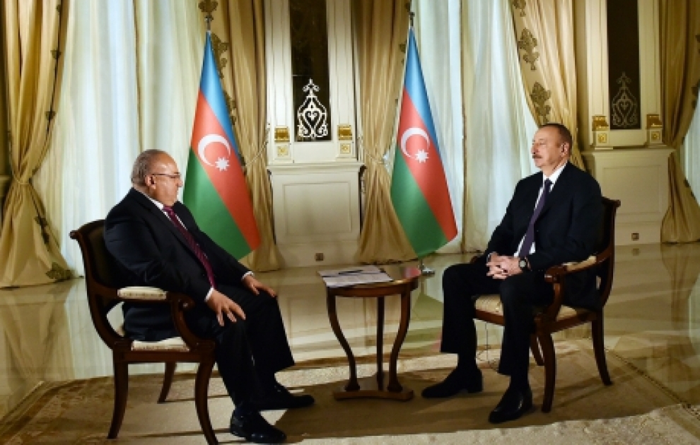 Le président Ilham Aliyev a accordé une interview à Al-Jazeera
